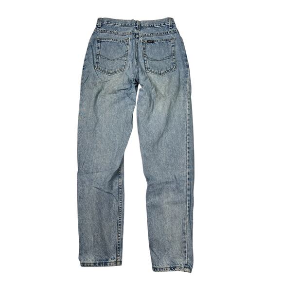 Chic VTG 90s High Rise Tapered Leg Mom Jeans Medium Wash Womens 7 Petite - Picture 2 of 6